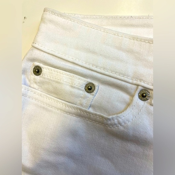 Gap hadley white jean cut off shorts zip/button front w pockets women's size 2 - Picture 4 of 8